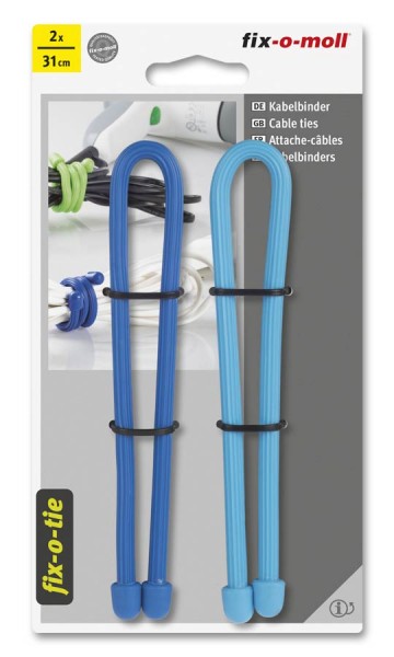 Kabelbinder lösbar fix-o-moll 310mm 2 Farben blau